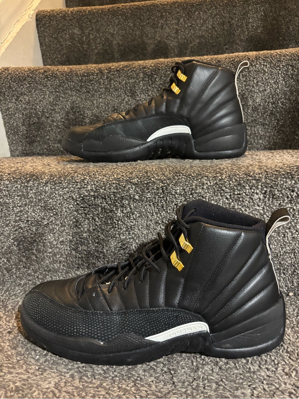 Nike Air Jordan 12 Retro The Master Size 12 Black White & Gold excellent care